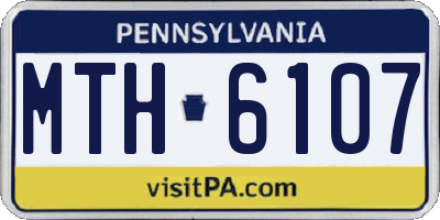 PA license plate MTH6107