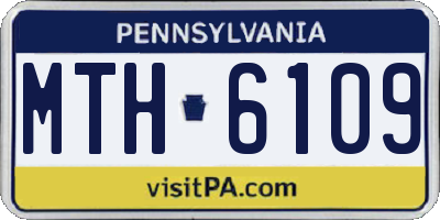 PA license plate MTH6109