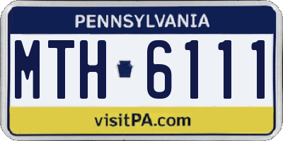 PA license plate MTH6111