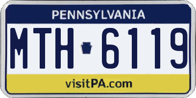 PA license plate MTH6119