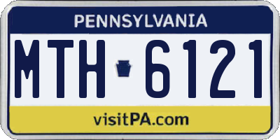 PA license plate MTH6121