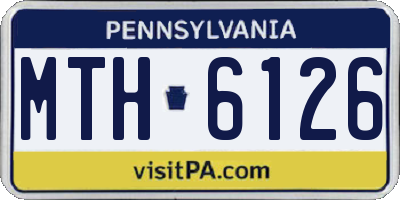 PA license plate MTH6126
