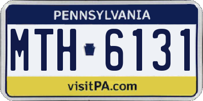PA license plate MTH6131