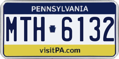PA license plate MTH6132