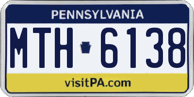 PA license plate MTH6138