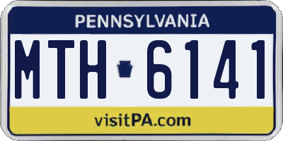 PA license plate MTH6141