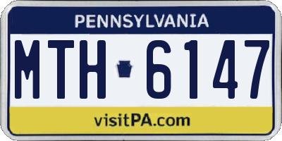 PA license plate MTH6147