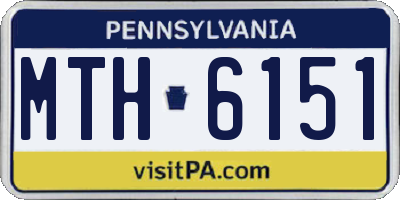 PA license plate MTH6151