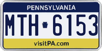 PA license plate MTH6153