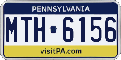 PA license plate MTH6156