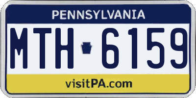 PA license plate MTH6159