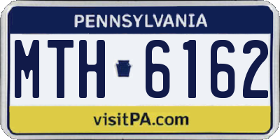 PA license plate MTH6162