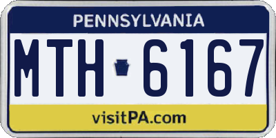 PA license plate MTH6167