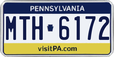 PA license plate MTH6172