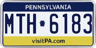 PA license plate MTH6183