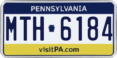PA license plate MTH6184