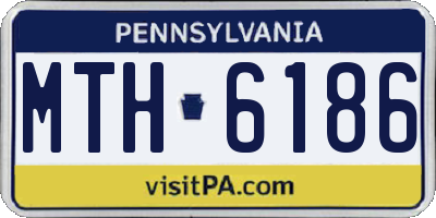 PA license plate MTH6186