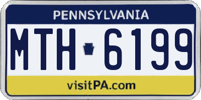 PA license plate MTH6199