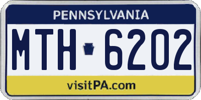 PA license plate MTH6202
