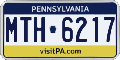 PA license plate MTH6217