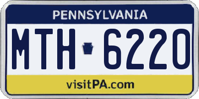 PA license plate MTH6220