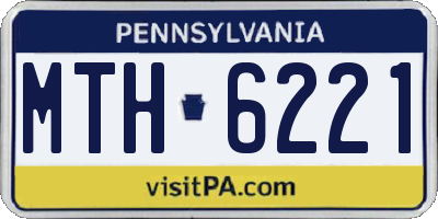PA license plate MTH6221