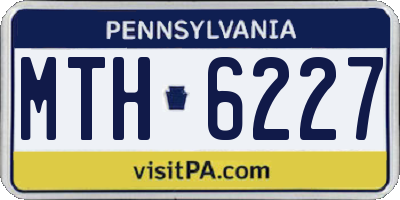 PA license plate MTH6227