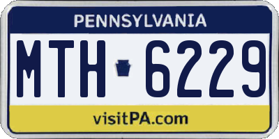 PA license plate MTH6229