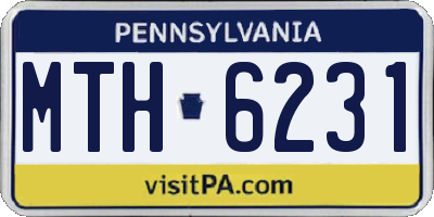 PA license plate MTH6231