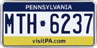 PA license plate MTH6237
