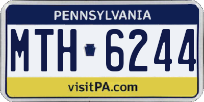 PA license plate MTH6244