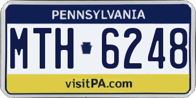 PA license plate MTH6248