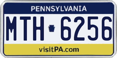 PA license plate MTH6256