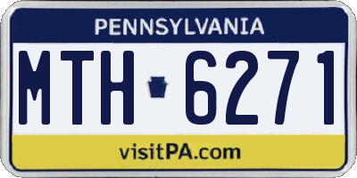 PA license plate MTH6271