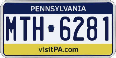 PA license plate MTH6281