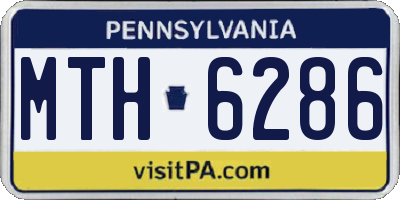 PA license plate MTH6286