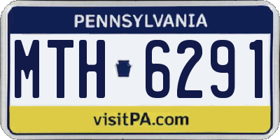 PA license plate MTH6291