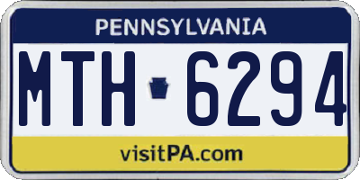 PA license plate MTH6294