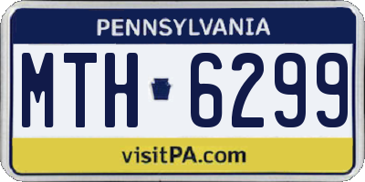 PA license plate MTH6299