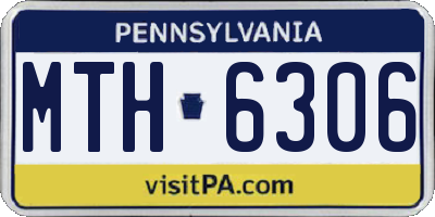 PA license plate MTH6306