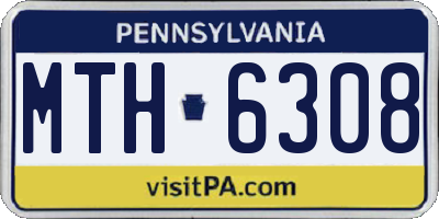 PA license plate MTH6308