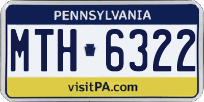 PA license plate MTH6322