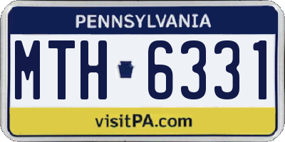 PA license plate MTH6331