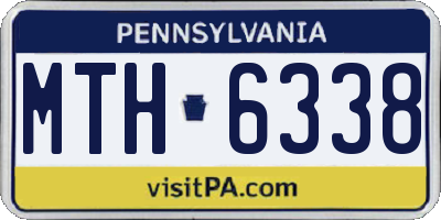 PA license plate MTH6338