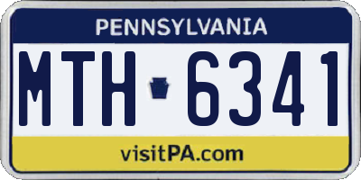 PA license plate MTH6341