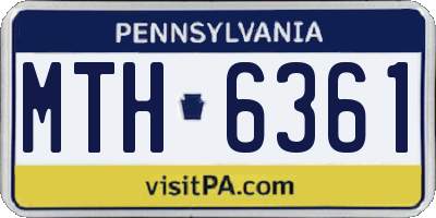 PA license plate MTH6361