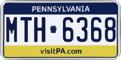 PA license plate MTH6368