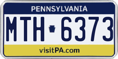 PA license plate MTH6373