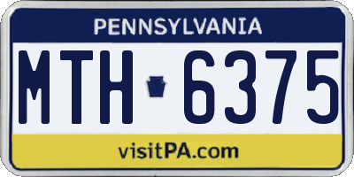 PA license plate MTH6375