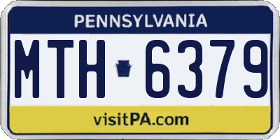 PA license plate MTH6379